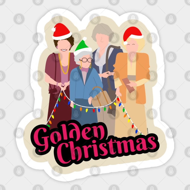 Golden Girls Christmas Sticker by Everydaydesigns